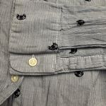 Old Navy  Classic Shirt Womens Small Blue White Stripe Cat lady Print Button Down Photo 6