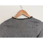 Rungolee Black White Striped Tunic Dress XS Textured Crinkle Boho Ruffle Beach Photo 3