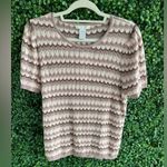 Design History - NWT | Chevron Sweater T- With Open Knit & Ribbed Trim Photo 7