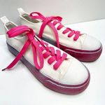 Olivia Miller  Shoes Womens Size 8 Sneaker Gazelle White Canvas Pink Ombre Casual Photo 0