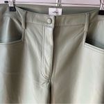 Wilfred Beatrix High Rise Flare Leather Pants size 12 bitter sage color Green Photo 8