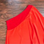 Jay Godfrey  • Paradis One Shoulder Dress orange red 100% silk cocktail mini Photo 2