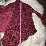 Ruby Rd  petite burgundy zebra burnout flag sweater sz PSmall Photo 5