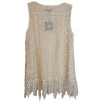 Ryu Anthropologie Cream Lace and Crochet Overlay Tunic NWT Large RT5758-S14 Photo 6