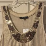 EXPRESS NWT Party Sequin Dress Tan Metallic XS Photo 1