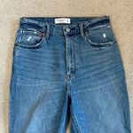 Abercrombie & Fitch the Ankle Straight Ultra High Rise Jeans Distressed Sz 28/6 Photo 2