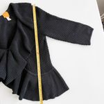 Womens Cardigan Size L Black Knit Ruffle Hem Whimsigoth Witchy Fairy Grunge Size L Photo 6