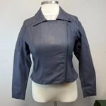 City Chic  Slate Grey Biker Jacket - New - Size 12 Photo 2