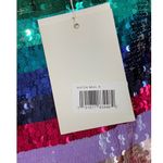 Mac Duggal  NWT Sz 4 93724 Rainbow Colorful Sequin Long Sleeve Stripe Mini Dress Photo 8