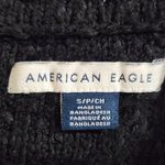 American Eagle  Outfitters Black Cropped Oversized Crew Neck Sweater Size Small Photo 4