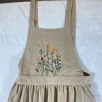 Romwe Prairie Dress Cottagecore Peasant Boho Bib Large Country Embroidered Floral NEW Photo 3