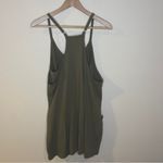 Romper Dress Shorts Women Large Green Adjustable Straps Pockets Summer Lined Photo 7