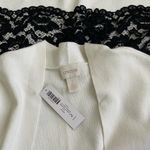 Chico's Cream Black Lace Drama Long Cardigan - 2 Photo 7