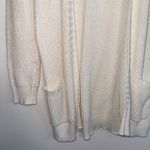 Maurice's Ivory White Cardigan Tight Knit Open Front Pocket Neutral Photo 3