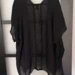 Steve Madden  Black Duster Lace Embroidered Cover Up NWT Photo 1