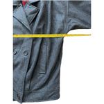 J. Gallery Vintage Flannel Lining Coat 70% Wool Sz 9/10 Large Oversized 90s Gray Photo 7
