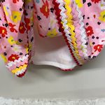 Chic Floral Pink Dress with Ruffle Sleeves Photo 2