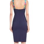 Black Halo dress 12 blue floral watercolor sweetheart sleeveless sheath NEW Photo 2