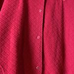 VINTAGE RED QUILTED COZY HOUSE COAT Size M Photo 1