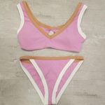 l*space πL*π Ribbed Sporty Bikini Set ~ Rosebud-Cream-Putty L Photo 8