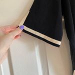 Amazon size large black and white knit short sleeve popover neutral clean girl Photo 6