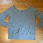 Juicy Couture  Pam Gela Off Shoulder Pullover Top Heart Charm Gray Women's XL Photo 0