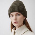Acne Studios  Olive Green Wool Blend Beanie Photo 0