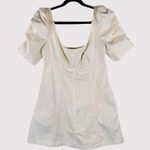 Free People Womens Dress Beige Cheyenne Denim Mini Puffed A Line Jean Medium Photo 1