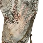 Source Unknown Y2K Sheer Leopard Animal Print Blouse Photo 3