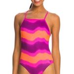 Speedo NWT Turnz Tonal Wave Print One Piece Swimsuit SZ-26 Photo 0