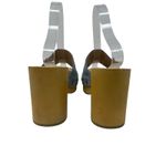 Veronica Beard Hannalee Suede Clog Sandals Heels Slide Wooden Blue Size 10 Photo 7