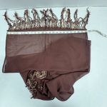 Beautiful Dark Brown Chiffon Pashmina or Shawl 57" x 22" Photo 5