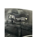 ZARA  Black Faux Leather High Waisted Pants with Zip Hem Women's Sz Medium Photo 8