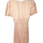 ZARA  Light Pink Ditsy Floral Smocked Mini Dress XS Photo 2