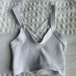 Free People White Ribbed Tank Top Photo 4