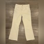 L'Agence  Kendra High Rise Cropped Flare Jeans In Vintage White Sz 29 Raw Hem Photo 2
