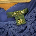 Ralph Lauren Lauren Stretch Lace Shift Dress Boatneck Cap Sleeve royal blue 2 Photo 3
