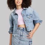 Wild Fable Cropped Jean Jacket Photo 0