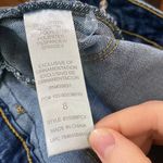 Democracy slim straight flood boho embroidered distressed cropped jeans size 8 Photo 9