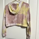 Garage  tie dye pink yellow crop hooded sweatshirt size xs Photo 2