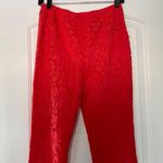 NEW FREE PEOPLE LACE CROP FLARE PANTS IN RED SIZE S! Photo 0