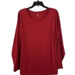 Dress Barn  Women's Burgundy Long Sleeve Top Photo 0