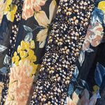 Source Unknown floral kimono long cover-up duster wide arm semi sheer Photo 3