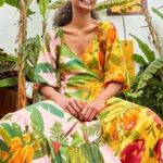 Farm Rio  Mixed Print Midi Wrap Dress Photo 0