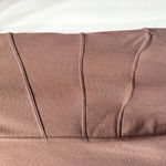 Vintage Y2K Brown Tank Top with Burgundy Gray Trim Asymmetric Raw Hem Alain Weiz Size 16 Photo 2