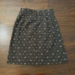 Anthropologie Odille  dark gray floral cotton pencil skirt size 4 Photo 2