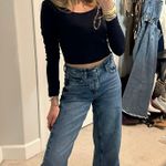 Amazon Scoop Neck Long Sleeve Crop Top Photo 0