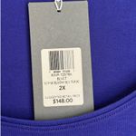 Eileen Fisher NWT  Plus Scoop Neck Elbow Sleeve Tunic Top in Blue Violet 2X Photo 5