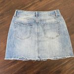 No Boundaries Y2K 2000s Mini Distressed Light Blue Denim Jean Jeans Mini Skirt Mid Rise M / L Photo 3