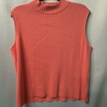 St. John  Rib Knit Crewneck Shell-Vintage- perfect condition! Large-coral/orange Photo 0